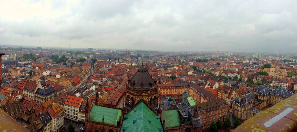 City view of Strasbourg, France from Notre Dame de Strasbourg